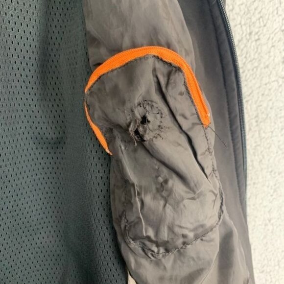 Zara Men’s Zip Front Two Tone Bomber Jacket - Black Size Large, 100% Polyester - Picture 6 of 7